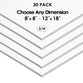 3/16" White Foam Board Custom Cut 20 Packs