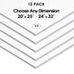 1/2" White Foam Board Custom Cut 12 Packs