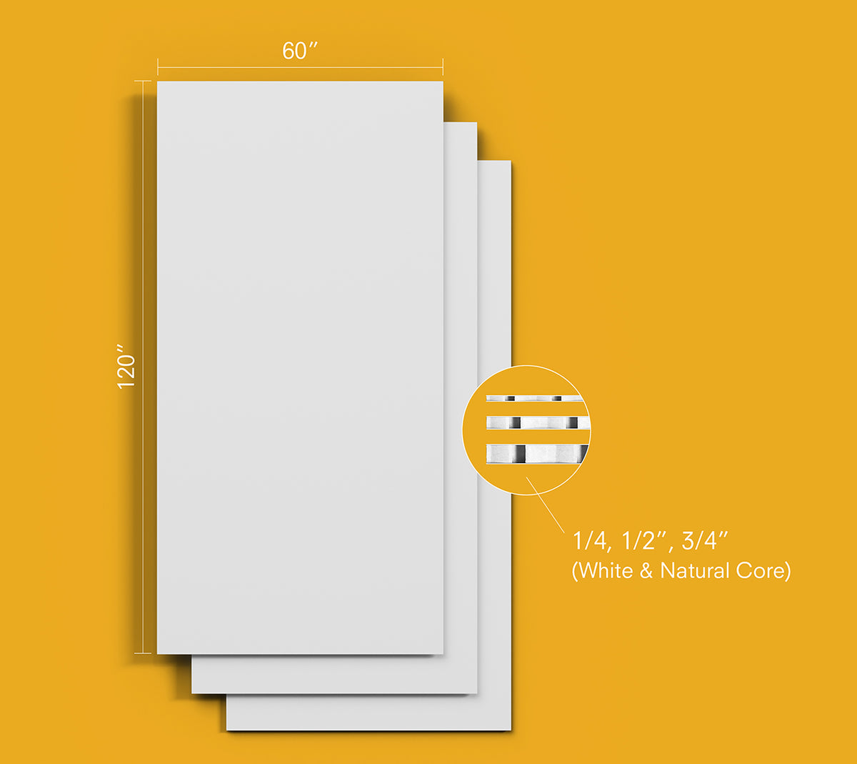 White Foam Board – 1/4 inch – 48 x 96" – 15-Pack — image 3