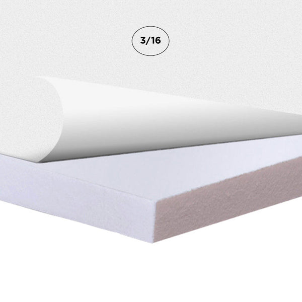 3/16" White Self Adhesive Foamcore Board Multi Packs