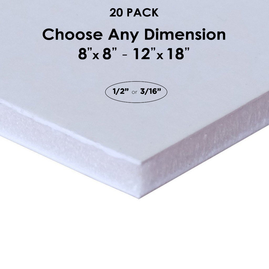 White Gatorfoam Gatorboard – 20-Pack