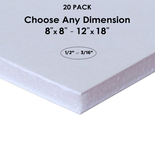 White Gatorfoam Gatorboard – 20-Pack