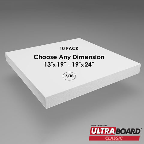 3/16" White UltraBoard Custom Cut 10 Packs