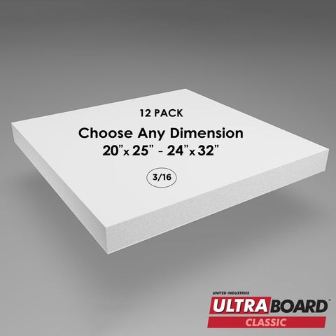 3/16" White UltraBoard Custom Cut 12 Packs